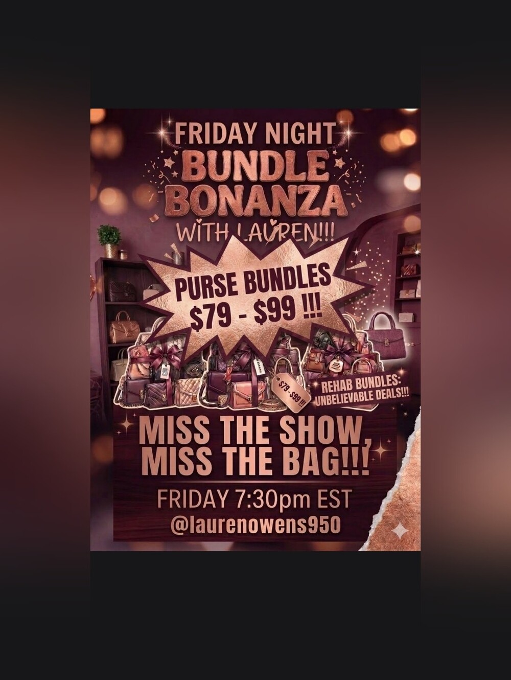 Friday Night Bundle Bonanza Purse Bundle - Assorted Brown & Pink Tones